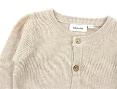 Lil Atelier cardigan humus melange bomuld/cashmere